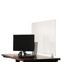 OfficeSource 48"W x 24"H Acrylic Non-Tackable Screens with Surface Clamp Brackets, Clear, 2/Pk (VARCLMB2448C)