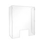 Gemini Freestanding Sneeze Guard with Window, 34"H x 28"W, Clear Acrylic (HSG2834-WW-118)