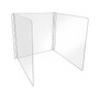 Gemini Freestanding Study Partition, 20″H x 20″W, Clear Acrylic (SDS2020-118)