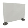 Ghent Non-Tackable Desktop Free Standing Protection Screen, 24"H x 29"W, Frosted Plastic (DPSF2429-F)