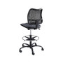 Safco Vue Nylon Mesh Back Vinyl Computer/Desk Chair with Footrest, Black (3395BV)