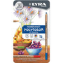 Lyra® (Dixon Ticonderoga®) Rembrandt Polycolor Colored Pencils, Presharpened, Metal Box, 12-Color Set (65dd2d86e8837636b11bc5fc_ud)