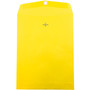 JAM Paper 10" x 13" Open End Catalog Colored Envelopes with Clasp Closure, Yellow Recycled, 10/Pack (900906710B)