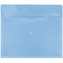 JAM Paper Plastic Envelopes with Button and String Tie Closure, Large Booklet, 12 x 18, Blue, 12/Pack (457B1BU)