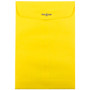 JAM Paper® 6 x 9 Open End Catalog Colored Envelopes with Clasp Closure, Yellow Recycled, 10/Pack (87972B)