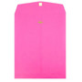 JAM Paper 9 x 12 Open End Catalog Colored Envelopes with Clasp Closure, Ultra Fuchsia Pink, 10/Pack (90909027B)