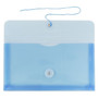 JAM Paper® Plastic Envelopes with Button and String Tie Closure, #10 Business Booklet, 5.25 x 10, Blue, 12/Pack (921B1BU)