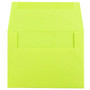 JAM Paper A2 Colored Invitation Envelopes, 4.375 x 5.75, Ultra Lime Green, 25/Pack (WDBH610)