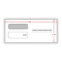 ComplyRight Moistenable Glue Security Tinted Double-Window Tax Envelopes, 3 7/8" x 8 3/8", 50/Pack (DW19W)