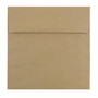 JAM Paper 8.5 x 8.5 Square Invitation Envelopes, Brown Kraft Paper Bag, 50/Pack (LEKR505I)