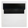LUX 5 3/4" x 8 3/4" 60lbs. Square Flap Envelopes W/Peel & Press, White/Black LUX Lining (65dd33f0e8837636b11bf55d_ud)