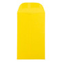 JAM Paper #3 Coin Business Colored Envelopes, 2.5 x 4.25, Yellow Recycled, Bulk 500/Box (356730537H)