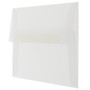 JAM Paper 4Bar A1 Translucent Vellum Invitation Envelopes, 3.625 x 5.125, Clear, 50/Pack (900797921I)