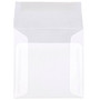 JAM Paper 5 x 5 Square Translucent Vellum Invitation Envelopes, Clear, 50/Pack (31032I)