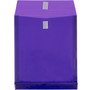 JAM Paper® Plastic Envelopes with Hook & Loop Closure, 9.75 x 11.75 with 1 Inch Expansion, Purple, 12/Pack (118V1PU)