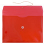 JAM Paper® Plastic Envelopes with Button and String Tie Closure, Legal Booklet, 9.75 x 14.5, Red, 12/Pack (219B1RE)