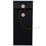 JAM Paper #10 Policy Business Envelopes with Button and String Closure, 4 1/8" x 9 1/2", Black Linen, 50/Pack (1261601I)