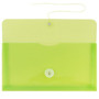 JAM Paper® Plastic Envelopes with Button and String Tie Closure, #10 Business Booklet, 5.25 x 10, Lime Green, 12/Pack (921B1LI)