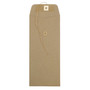 JAM Paper #10 Policy Envelopes with Button and String Closure, 4 1/8" x 9 1/2", Brown Kraft Paper Bag, 25/Pack (41266941)