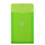 JAM Paper® Plastic Envelopes with Button and String Tie Closure, Open End, 6.25 x 9.25, Lime Green, 12/Pack (472B1LI)