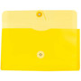 JAM Paper® Plastic Envelopes with Button and String Tie Closure, #10 Business Booklet, 5.25 x 10, Yellow, 12/Pack (921B1YE)