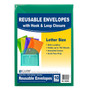 C-Line XL Reusable Envelopes, Hook and Loop Closure, 8 1/2 x 11, Assorted Colors, 10 Per Pack, 2 Packs (CLI58030-2)