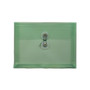 JAM Paper® Plastic Envelopes with Button and String Tie Closure, Index Booklet, 5.5 x 7.5, Green, 12/Pack (920B1GR)