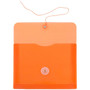 JAM Paper Plastic Envelopes with Button and String Tie Closure, Index Booklet, 5.5 x 7.5, Orange, 12/Pack (920B1OR)