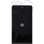 JAM Paper® Plastic Envelopes with Button and String Tie Closure, Open End, 6.25 x 9.25, Black, 12/Pack (472B1BL)