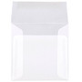 JAM Paper 5 x 5 Square Translucent Vellum Invitation Envelopes, Clear, 25/Pack (31032)