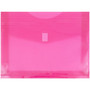 JAM Paper® Plastic Envelopes with Hook & Loop Closure, 9.75 x 13 with 2 Inch Expansion, Fuchsia Pink, 12/Pack (218V2FU)