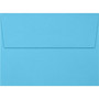JAM Paper A6 Square Flap Envelopes, Peel & Press, 60lb, 4 3/4 x 6 1/2, Bright Blue, 50 Pack (4875-13-50)