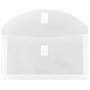 JAM Paper® Plastic Envelopes with Hook & Loop, #10 Booklet Wallet, 5.25 x 10 with 1 Inch Expansion, Clear, 12/Pack (921V1CL)