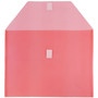 JAM Paper® Plastic Envelopes with Hook & Loop Closure, Letter Booklet, 9.75 x 13, Red, 12/Pack (218V0RE)