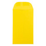 JAM Paper #3 Coin Business Colored Envelopes, 2.5 x 4.25, Yellow Recycled, 50/Pack (356730537i)