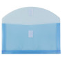 JAM Plastic Envelopes with Hook & Loop Closure, #10 Booklet Wallet, 5.25 x 10 with 1 Inch Expansion, Blue, 108/Pack (921V1BUB)