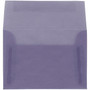 JAM Paper 4Bar A1 Translucent Vellum Invitation Envelopes, 3.625 x 5.125, Wisteria Purple, 25/Pack (1591610)