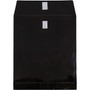 JAM Paper® Plastic Envelopes with Hook & Loop Closure, 9.75 x 11.75 with 1 Inch Expansion, Black, 12/Pack (118V1BL)
