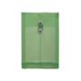 JAM Paper® Plastic Envelopes with Button and String Tie Closure, Open End, 6.25 x 9.25, Green, 12/Pack (472B1GR)