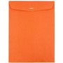 JAM Paper® 9 x 12 Open End Catalog Colored Envelopes with Clasp Closure, Orange Recycled, 10/Pack (92938B)