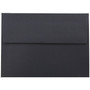 JAM Paper A6 Foil Lined Invitation Envelopes, 4.75 x 6.5, Black Linen with Silver Foil, Bulk 250/Box (3243681H)