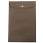 JAM Paper 6 x 9 Open End Catalog Envelopes with Clasp Closure, Chocolate Brown Recycled, 100/Pack (234784)