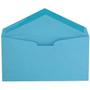 JAM Paper Monarch Open End Invitation Envelope, 3 7/8" x 7 1/2", Brite Hue Blue, 50/Pack (34097574I)