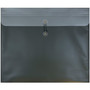 JAM Paper® Plastic Envelopes with Button and String Tie Closure, Large Booklet, 15 x 18, Metallic Dark Green, 12/Pack (15584)