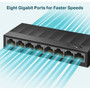 TP-Link LS1008G Litewave 8 Port Layer 2 Gigabit Ethernet Switch Unmanaged, Black (65dd3b94e8837636b11c1ff0_ud)