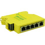 Brainboxes Industrial 5-Port Gigabit Ethernet Unmanaged Switch, 10/100/1000 Mbps, Yellow (SW-515)