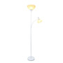 Simple Designs Incandescent Floor Lamp, White (LF2004-WHT)