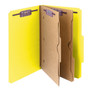 Smead Pressboard Classification File Folder w/Wallet Divider and SafeSHIELD Fasteners, 2" Exp., Legal, Yellow, 10/Box (19084)