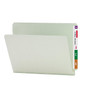 Smead® End Tab Pressboard File Folder, Straight-Cut Tab, 1" Expansion, Letter Size, Gray/Green, 25/Box (26200_1)