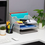Mind Reader Metal Desktop Organizer Vertical File Holder Paper Letter Tray, White (MESHBOX5-WHT)